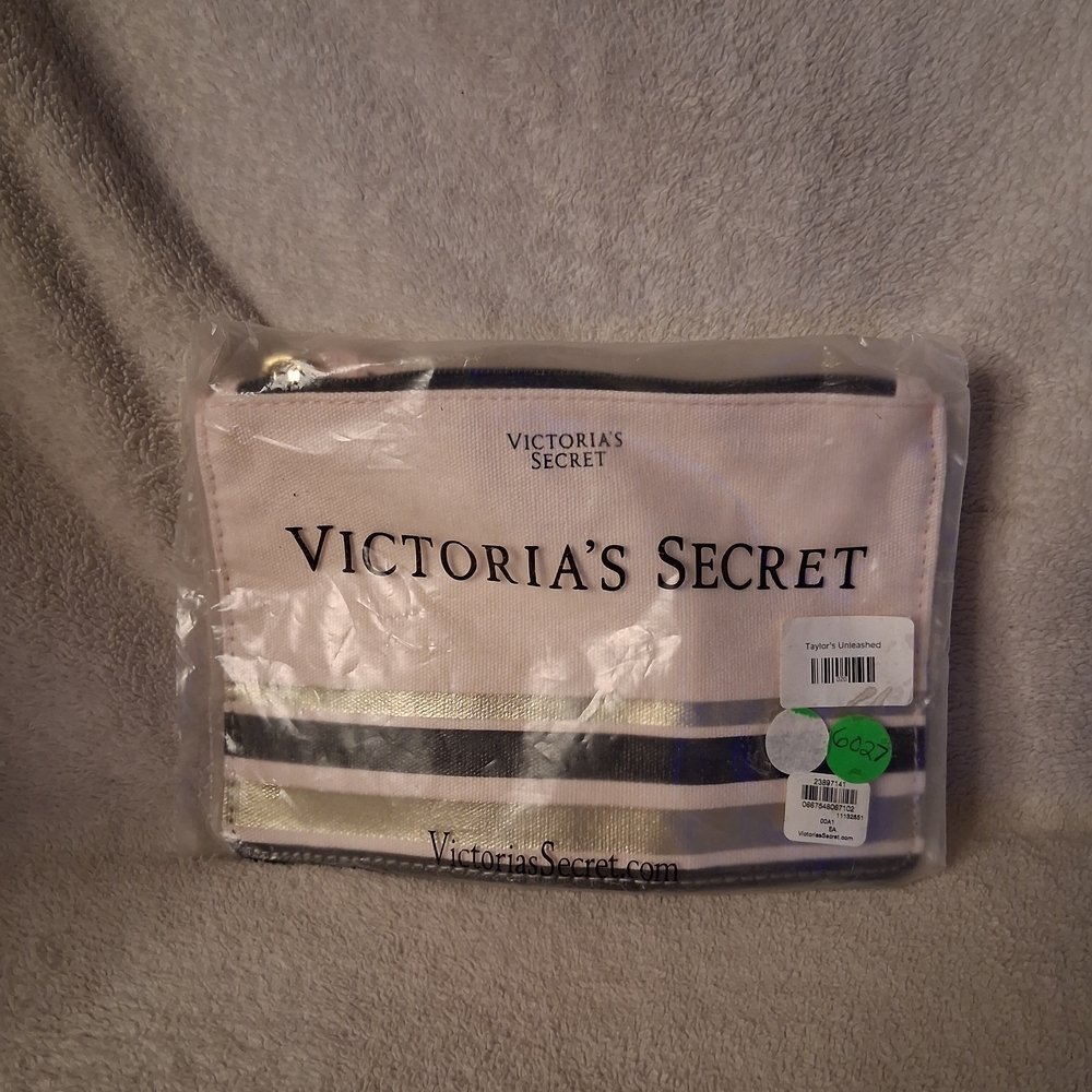Victoria's Secret Pink and Silver Cosmetic Case
